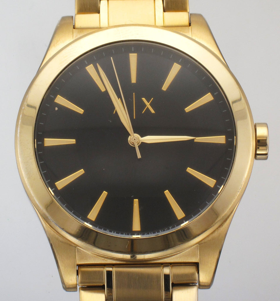 Armani Exchange Nico Analog Black Dial Gold Steel Strap Watch For Men - AX2328 Buy Now By Armani Exchange