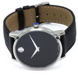 Movado Museum Classic Black Dial Black Leather Strap Watch for Men - 0607194 Buy Now By Movado