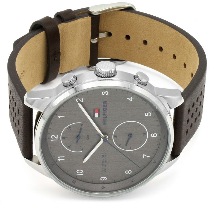 Tommy Hilfiger Chase Quartz Brown Dial Brown Leather Strap Watch for Men - 1791579 Buy Now By Tommy Hilfiger
