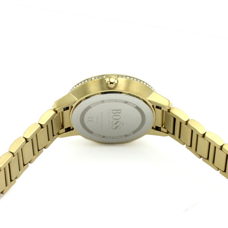 Hugo Boss Signature Gold Dial Gold Steel Strap Watch for Women - 1502541 Buy Now By Hugo Boss