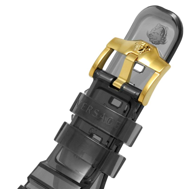 Versace Icon Active Chronograph Black Dial Black Steel Strap Watch for Men - VEZ700421 Buy Now By Versace