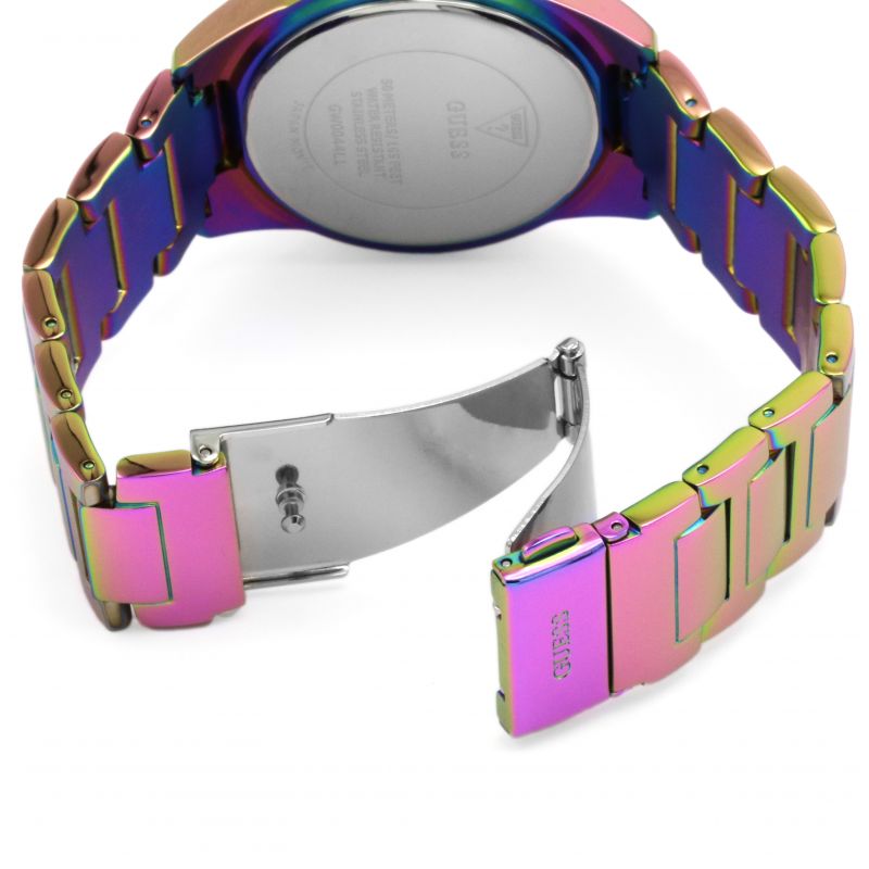 Guess Lady Frontier Diamonds Silver Dial Multicolor Steel Strap Watch for Women - GW0044L1 Buy Now By Guess