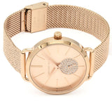Michael Kors Portia Rose Gold Dial Rose Gold Mesh Bracelet Watch for Women - MK3845 Buy Now By Michael Kors