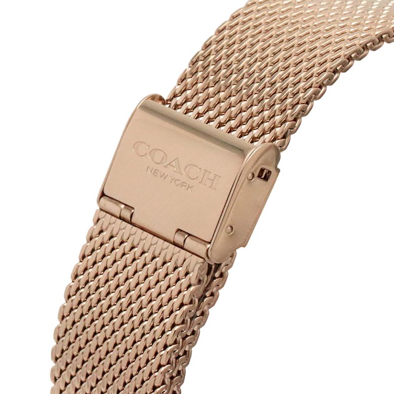 Coach Charles Black Dial Rose Gold Mesh Bracelet Watch for Men - 14602552 Buy Now By Coach