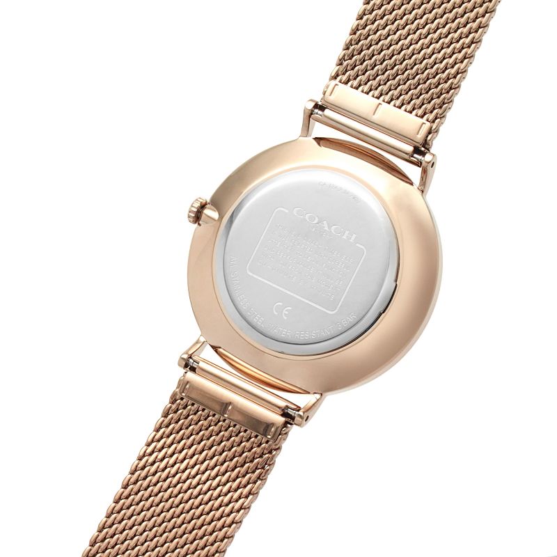 Coach Charles Black Dial Rose Gold Mesh Bracelet Watch for Men - 14602552 Buy Now By Coach