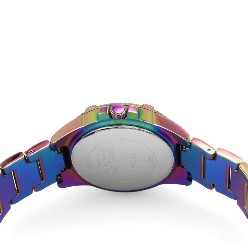 Guess Lady Frontier Diamonds Silver Dial Multicolor Steel Strap Watch for Women - GW0044L1 Buy Now By Guess