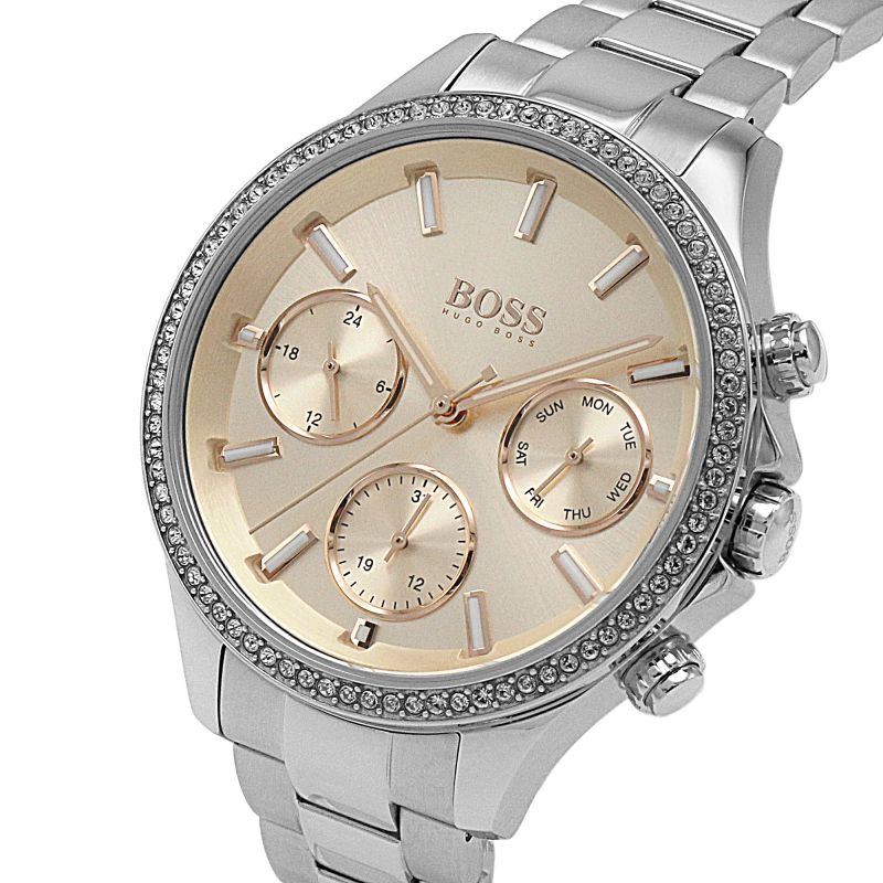 Hugo Boss Hera Rose Pink Dial Silver Steel Strap Watch for Women - 1502565 Buy Now By Hugo Boss