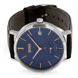 Hugo Boss Corporal Blue Dial Brown Leather Strap Watch for Men - 151363 Buy Now By Hugo Boss