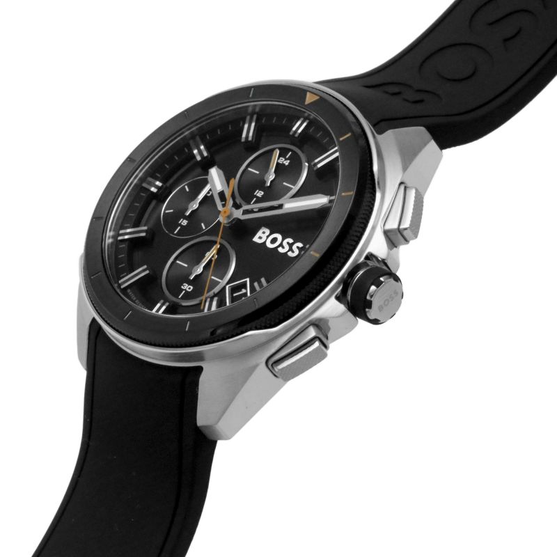 Hugo Boss Volane Grey Dial Black Silicone Strap Watch for Men - 1513953 Buy Now By Hugo Boss
