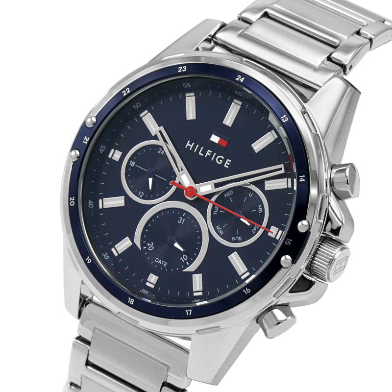 Tommy Hilfiger Mason Quartz Blue Dial Silver Steel Strap Watch for Men - 1791788 Buy Now By Tommy Hilfiger