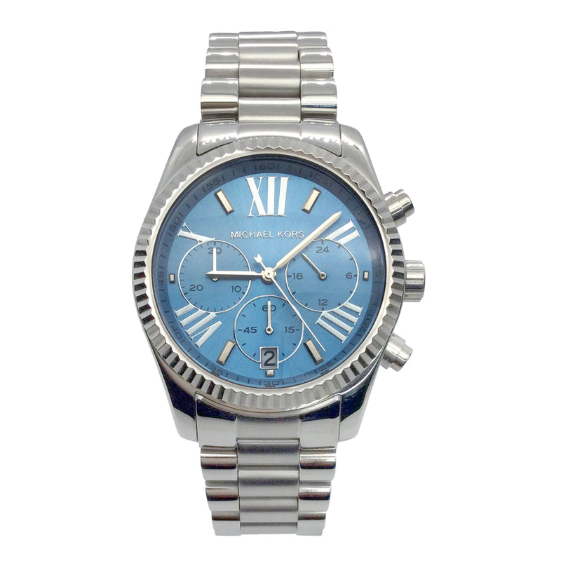 Michael Kors Lexington Chronograph Blue Dial Silver Steel Strap Watch For Women - MK5887 Buy Now By Michael Kors