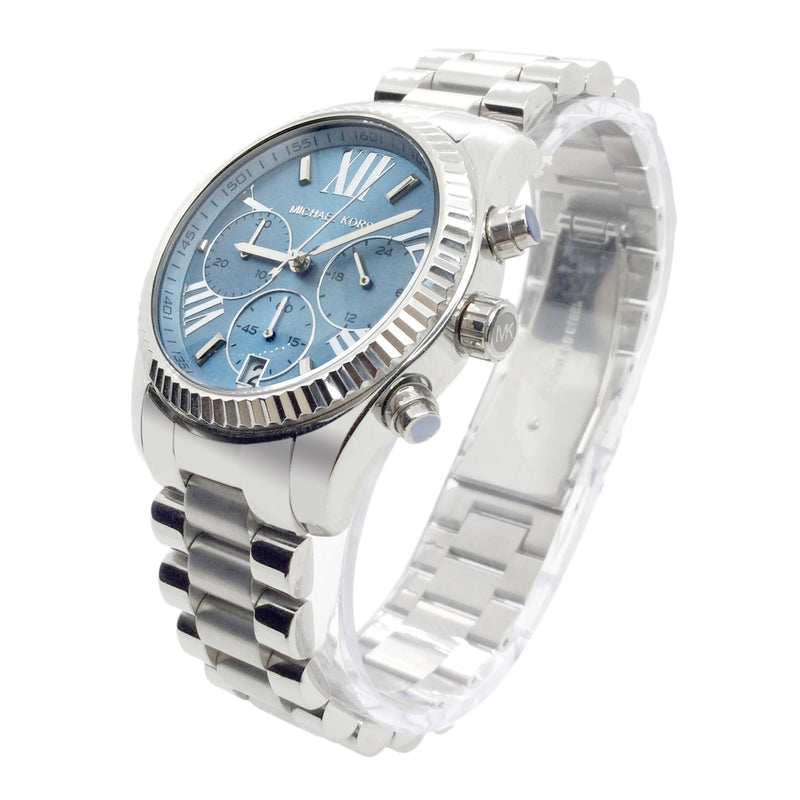 Michael Kors Lexington Chronograph Blue Dial Silver Steel Strap Watch For Women - MK5887 Buy Now By Michael Kors