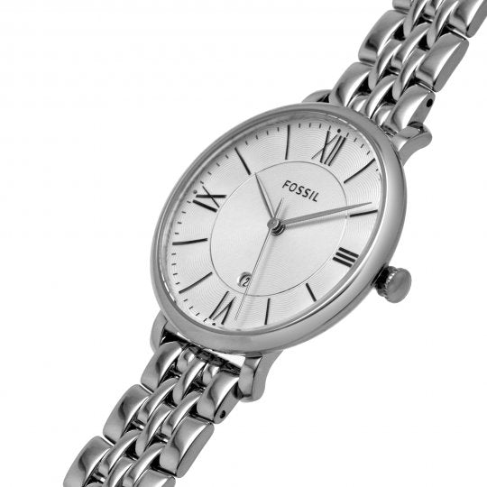 Fossil Jacqueline White Dial Silver Steel Strap Watch for Women - ES3433 Buy Now By Fossil