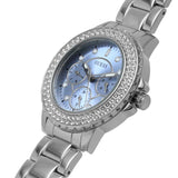 Guess Crown Jewel Diamonds Blue Dial Silver Steel Strap Watch for Women - GW0410L1 Buy Now By Guess