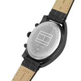 Tommy Hilfiger Baker Chronograph Black Dial Black Leather Strap Watch For Men - 1710452 Buy Now By Tommy Hilfiger