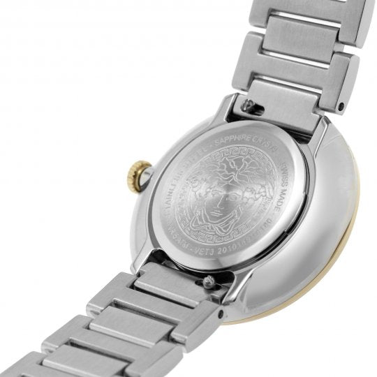 Versace Virtus Quartz White Dial Two Tone Steel Strap Watch For Women - VET300721 Buy Now By Versace