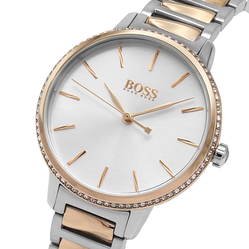 Hugo Boss Signature Silver Dial Two Tone Steel Strap Watch for Women - 1502567 Buy Now By Hugo Boss