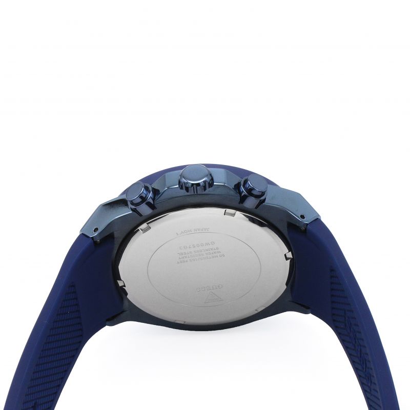 Guess Poseidon Blue Dial Blue Rubber Strap Watch for Men - GW0057G3 Buy Now By Guess