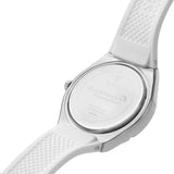 Guess Sparkling Silver Dial White Rubber Strap Watch For Women - GW0032L1 Buy Now By Guess