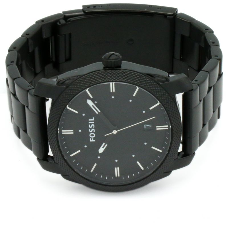 Fossil Machine Black Dial Black Steel Strap Watch for Men - FS4775 Buy Now By Fossil