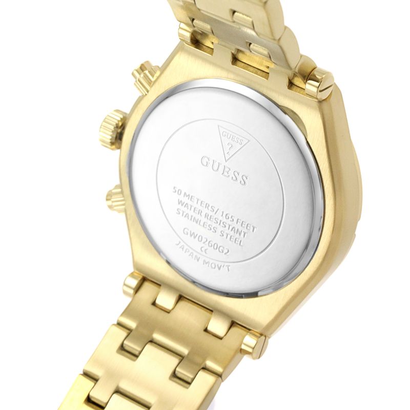 Guess Continental Black Dial Gold Steel Strap Watch for Men - GW0260G2 Buy Now By Guess