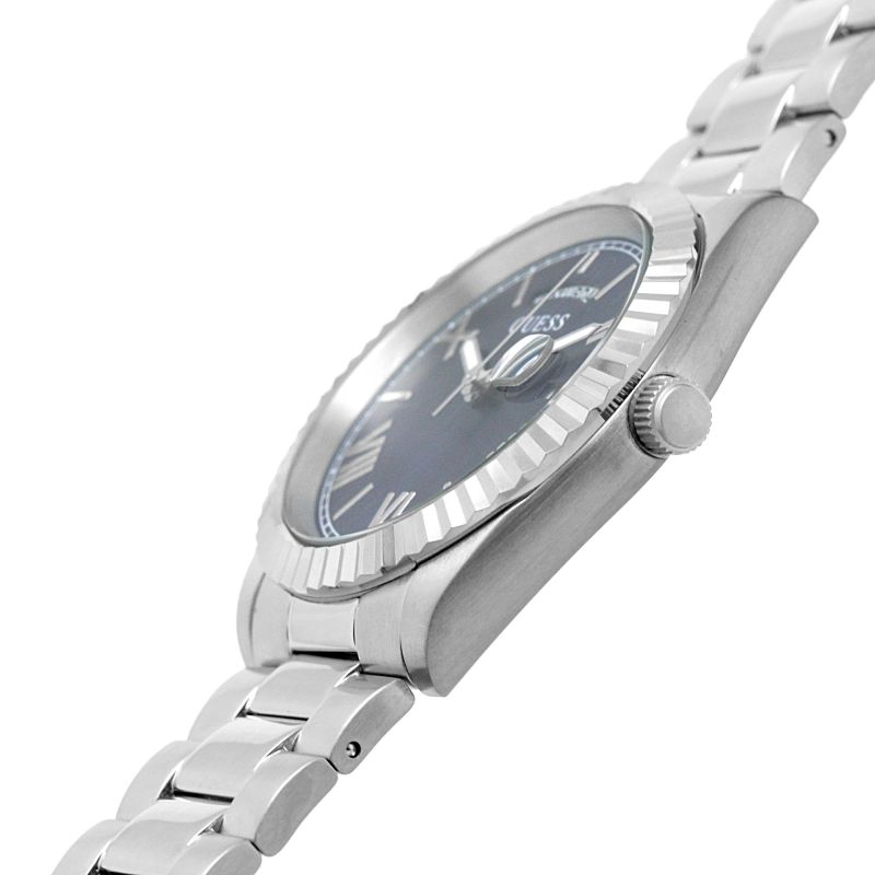Guess Connoisseur Blue Dial Silver Steel Strap Watch for Men - GW0265G7 Buy Now By Guess