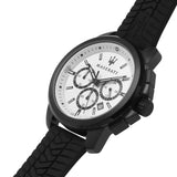 Maserati Successo 44mm White Dial Black Silicone Strap Watch For Men - R8871621010 Buy Now By Maserati