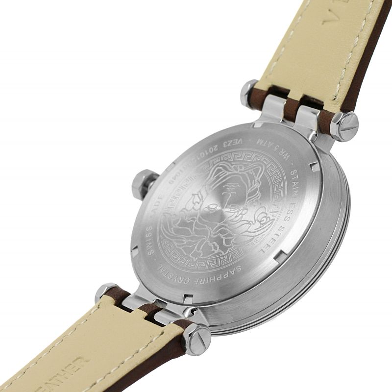 Versace Greca Sport Analog Blue Dial Brown Leather Strap Watch For Men - VEZ300121 Buy Now By Versace