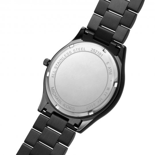 Michael Kors Slim Runway Black Dial Black Steel Strap Watch for Men - MK8507 Buy Now By Michael Kors
