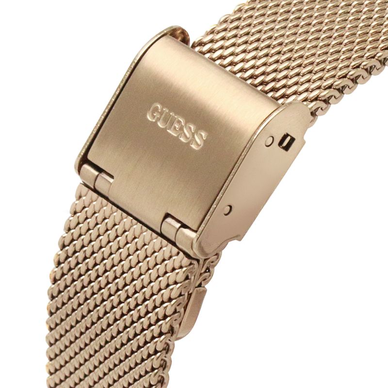 Guess Tapestry Diamonds Rose Gold Dial Rose Gold Mesh Bracelet Watch for Women - GW0354L3 Buy Now By Guess
