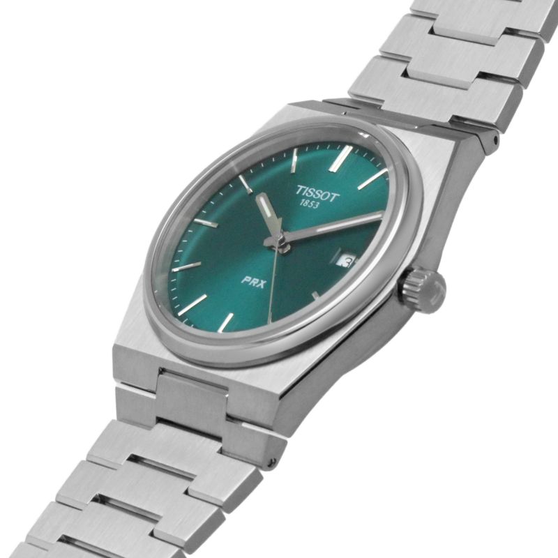 Tissot PRX Green Dial Silver Steel Strap Watch For Men - T137.410.11.091.00 Buy Now By Tissot