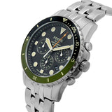 Fossil FB-03 Chronograph Green Dial Silver Steel Strap Watch for Men - FS5726 Buy Now By Fossil