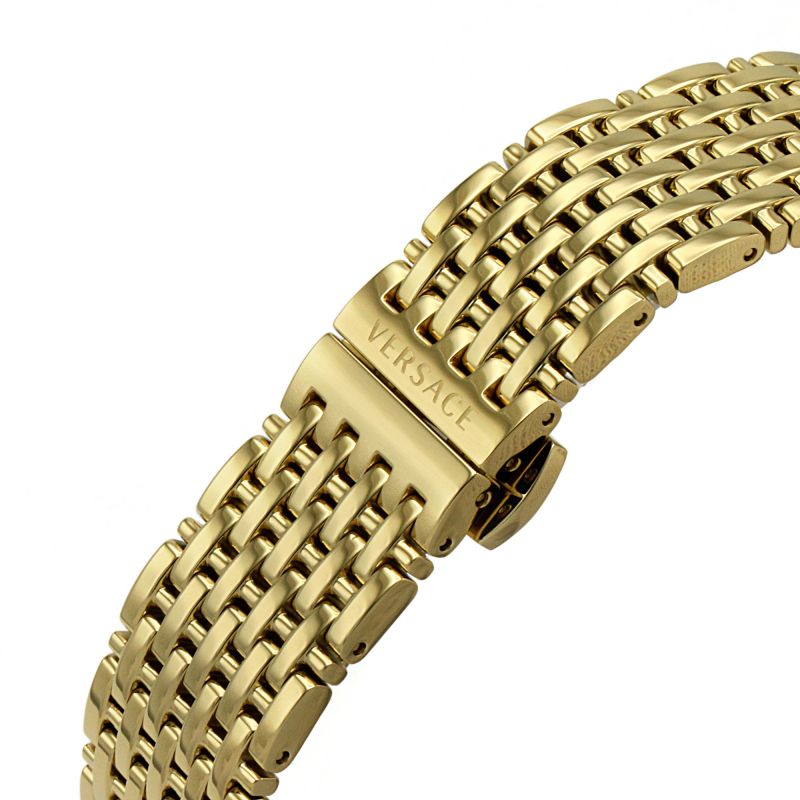 Versace V-Twist Black Dial Gold Mesh Bracelet Watch for Women - VELS00819 Buy Now By Versace