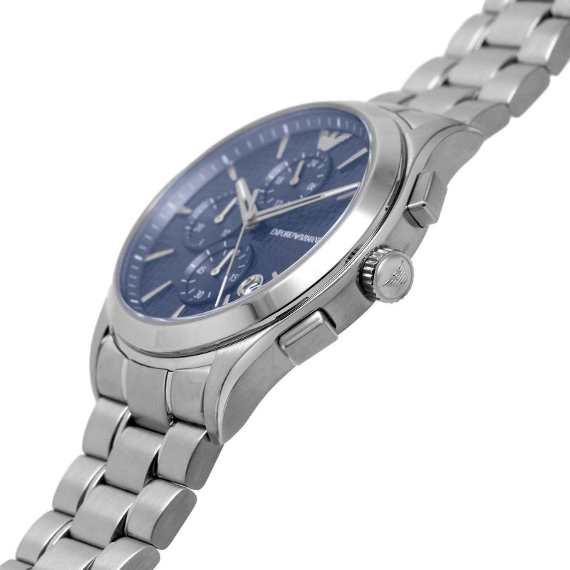 Emporio Armani Chronograph Blue Dial Silver Steel Strap Watch For Men - AR11528 Buy Now By Emporio Armani