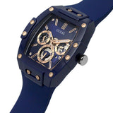 Guess Phoenix Multifunction Blue Dial Blue Rubber Strap Watch for Men - GW0203G7 Buy Now By Guess