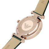 Emporio Armani Pro Planet Analog Silver Dial Green Leather Strap Watch For Women - AR11517 Buy Now By Emporio Armani