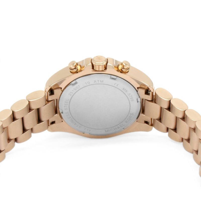 Michael Kors Bradshaw Chronograph Rose Gold Dial Rose Gold Steel Strap Watch for Women - MK5799 Buy Now By Michael Kors