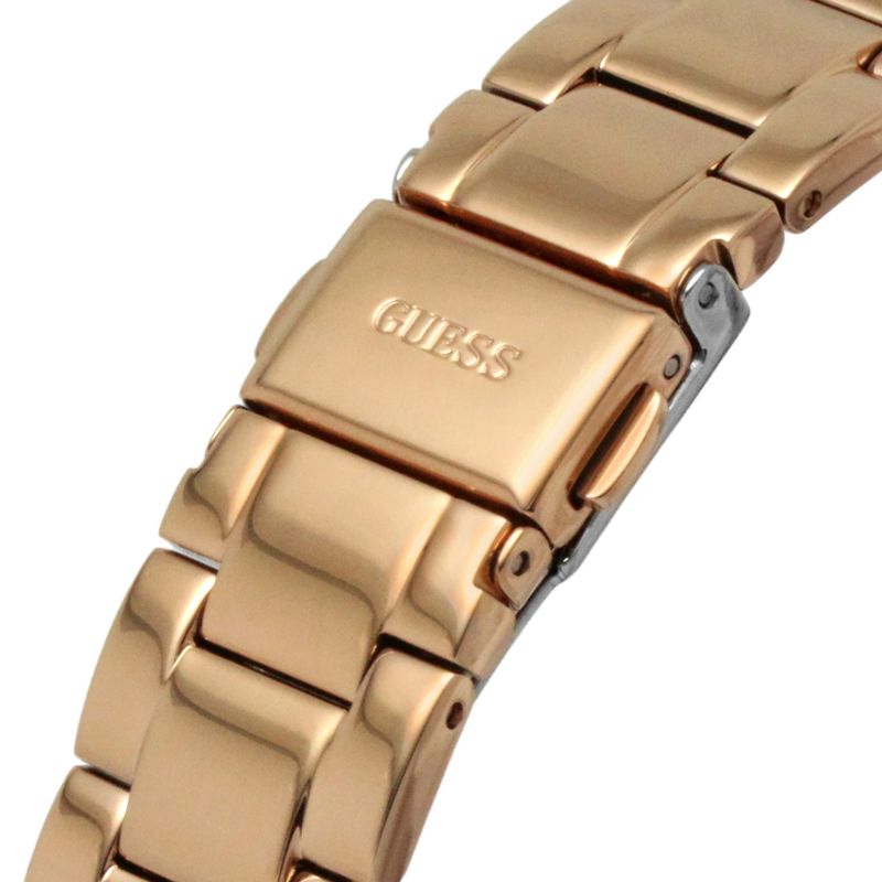 Guess Crown Jewel Multifunction Diamonds White Dial Rose Gold Steel Strap Watch For Women - GW0410L3 Buy Now By Guess