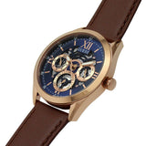 Guess Tailor Analog Blue Dial Brown Leather Strap Watch for Men - GW0389G3 Buy Now By Guess