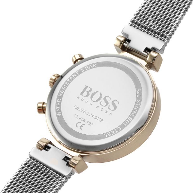 Hugo Boss Flawless Silver Dial Silver Mesh Bracelet Watch for Women -1502551 Buy Now By Hugo Boss