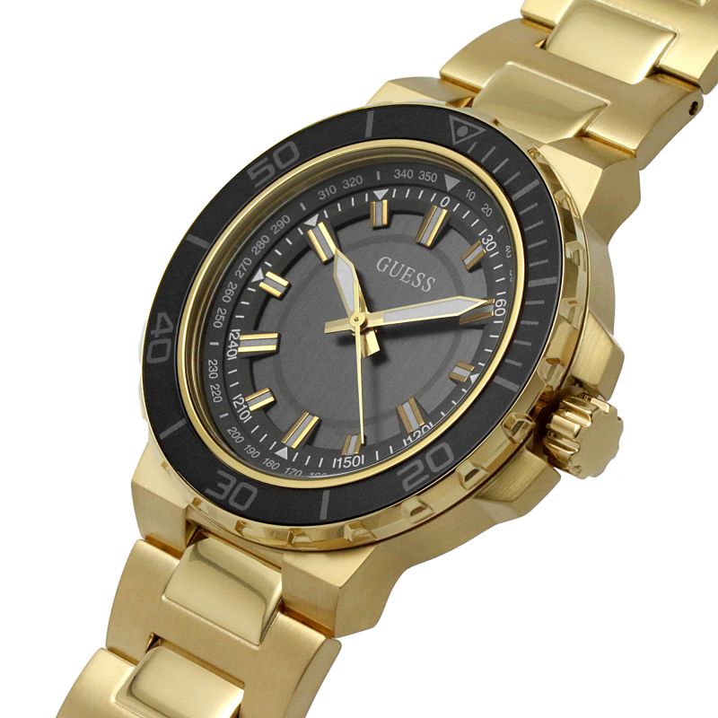 Guess Track Grey Dial Gold Steel Strap Watch for Men - GW0426G2 Buy Now By Guess