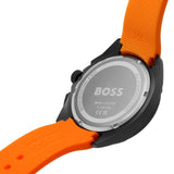 Hugo Boss Volane Black Dial Orange Silicone Strap Watch for Men - 1513957 Buy Now By Hugo Boss