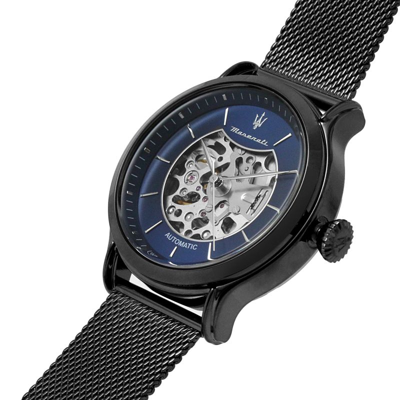 Maserati Epoca Automatic Skeleton Blue Dial Mesh Bracelet Watch For Men - R8823118002 Buy Now By Maserati