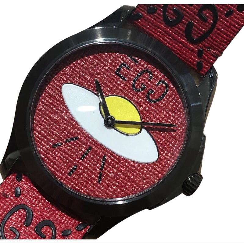 Gucci G Timeless Ghost Red Dial Red Leather Strap Watch For Men - YA1264023 Buy Now By Gucci