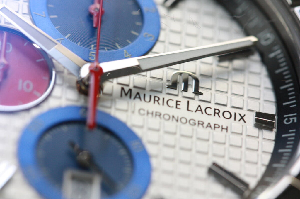 Maurice Lacroix Aikon Chronograph Special Edition Mahindra Racing Silver Dial Grey Rubber Strap Watch for Men - AI1018-TT031-130-2 Buy Now By Maurice Lacroix