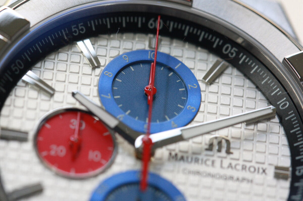 Maurice Lacroix Aikon Chronograph Special Edition Mahindra Racing Silver Dial Grey Rubber Strap Watch for Men - AI1018-TT031-130-2 Buy Now By Maurice Lacroix