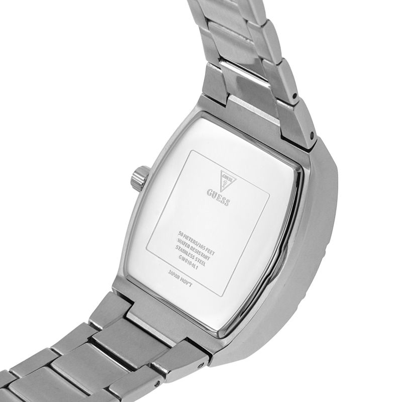 Guess Raven Diamonds Silver Dial Silver Steel Strap Watch for Women - GW0104L1 Buy Now By Guess