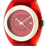 Gucci Sync XXL Quartz Red Dial Red Rubber Strap Unisex Watch - YA137103 Buy Now By Gucci