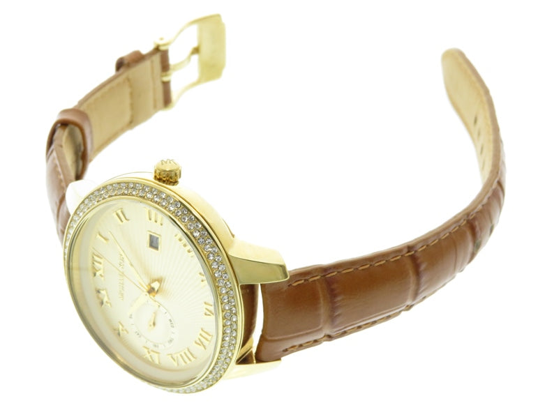 Michael Kors Whitley Quartz Gold Dial Brown Leather Strap Watch For Women - MK2428 Buy Now By Michael Kors