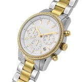Michael Kors Ritz White Dial Two Tone Steel Strap Watch for Women - MK6474 Buy Now By Michael Kors